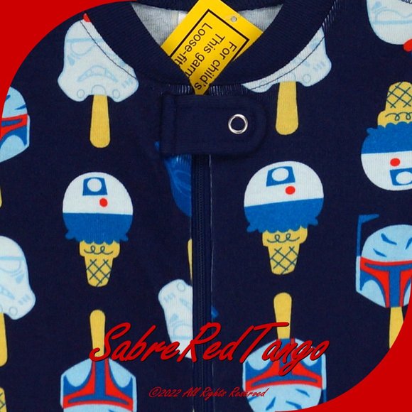 NWT Hanna Andersson Organic Baby Shortie Zip Sleeper Star Wars Navy 90 3T 3 - Picture 2 of 4